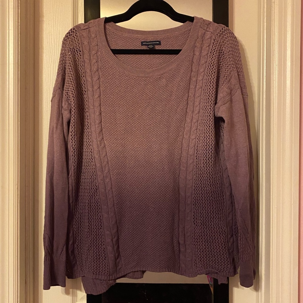 American Eagle Ombre Cable Knit Chunky Sweater M